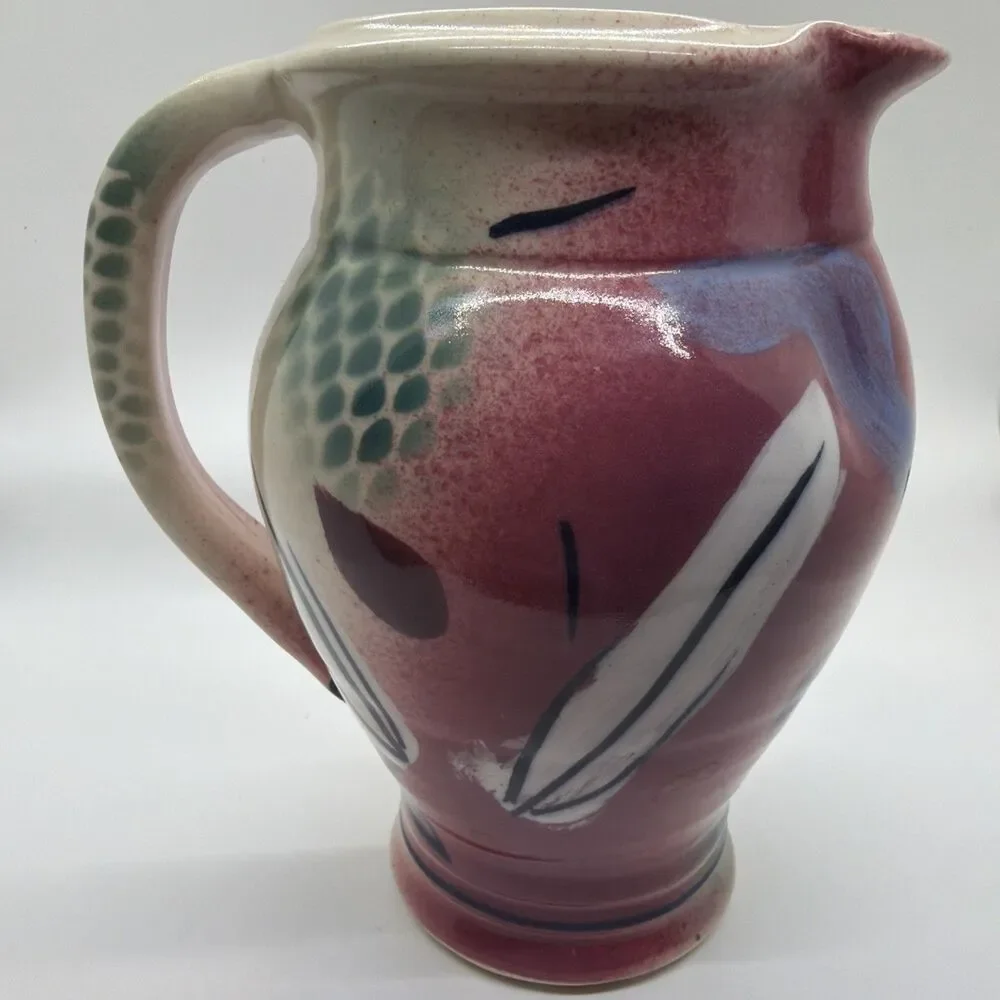 Vintage 1996 Kuniyoshi Studio Art Pottery Pitcher-Glazed